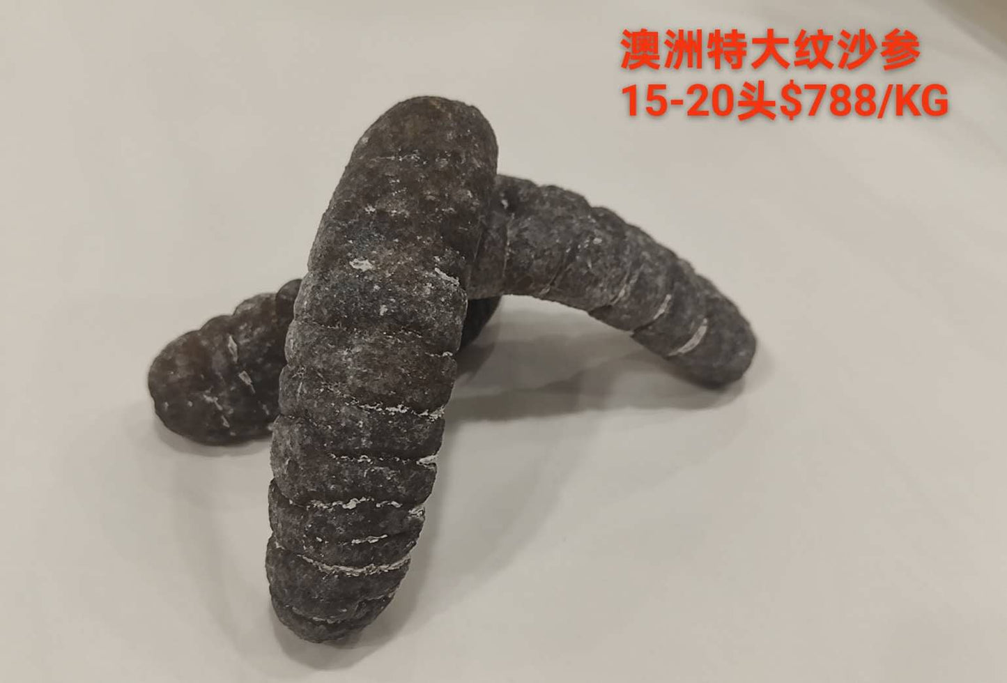 Extra Large Dried Australian Sandfish Sea Cucumber - 澳洲特大纹沙参 (15-20 Head)